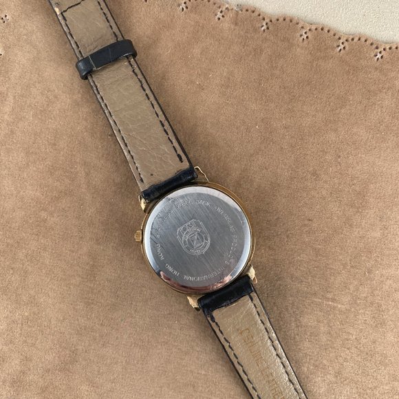 Vintage Rare Very Early Fossil MOON PHASE Gold and Stainless Steel Watch - Picture 7 of 10